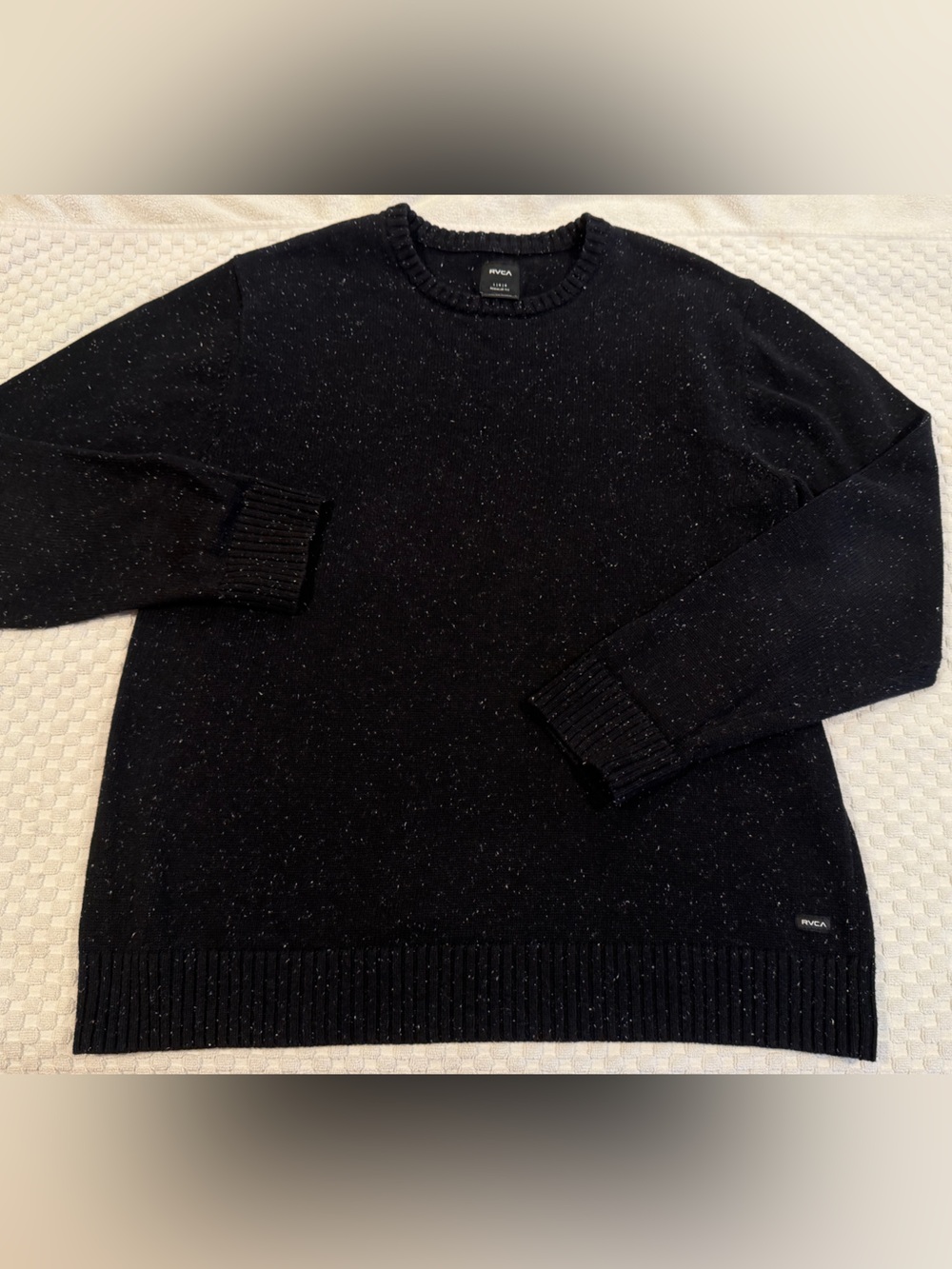 RVCA Black Speckled Crewneck Sweater